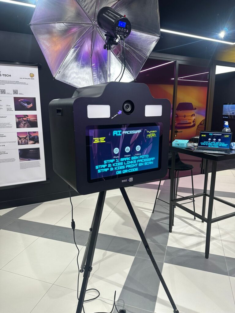 AI photobooth - zuil van AIbooth - verkoop - verhuur - AI